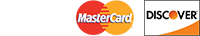 Visa, Mastercard and Discover Credit Cards Accepted